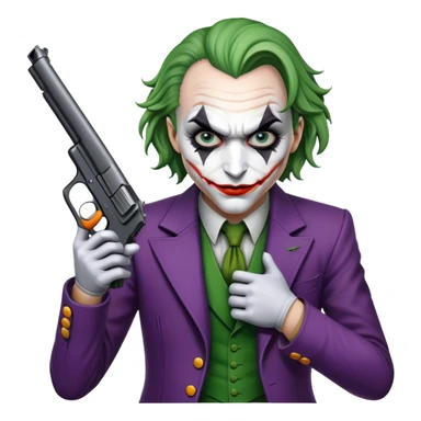 joker with a gun sticker
