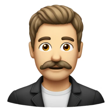 Homme moustachus avec cheveux cour sticker