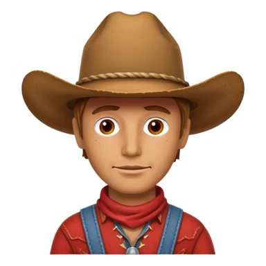 red cowboy sticker