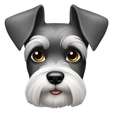 perro schnauzer plata cuerpo con mujer morena pelo negro sticker