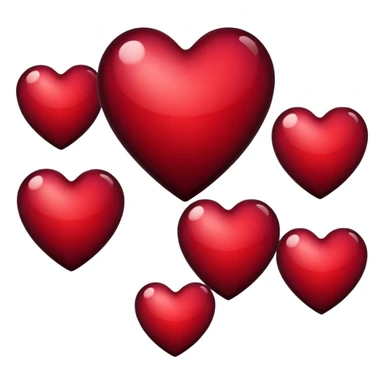 Wine red heart sticker