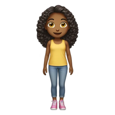 young girl full body sticker