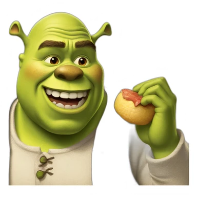 shrek eating grub sticker