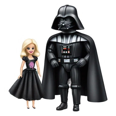 Darth Vader and Barbie’s expensive but very dusty old disturbing disgusting ghostly very haunted horror dream camper  sticker
