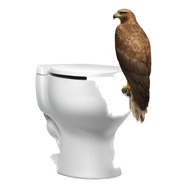 hawk tuah riding a skibidi toilet sticker