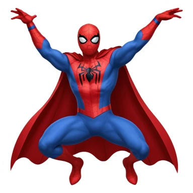 Spider-Man on Batman’s shoulders sticker
