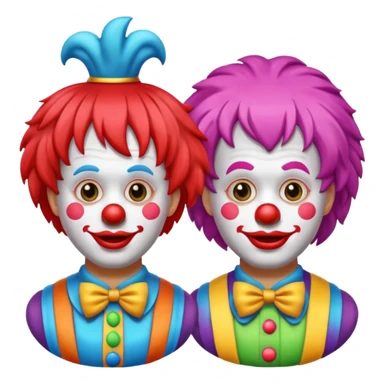 two clowns sticker