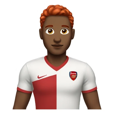 asina with red hair wearing arsenal uniform sticker