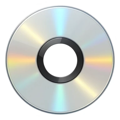 белый светящийся CD-диск, no background sticker