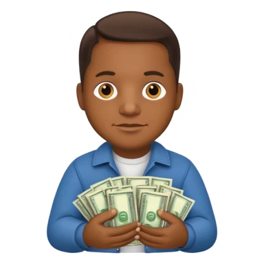 franklin saint from snowfall perhaps holding money or anything that shows its him sticker
