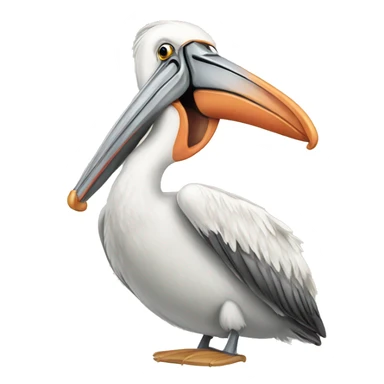 cartoon pelican  sticker