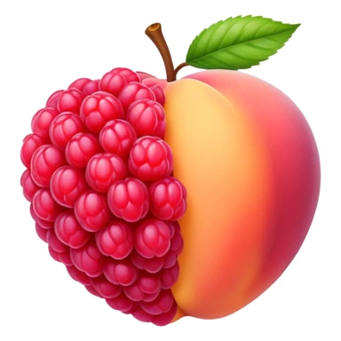 Peach raspberry combo sticker