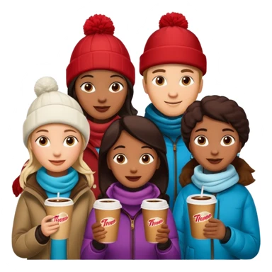 Canadians in a Tim hortons all talking sticker