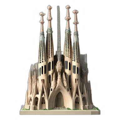 Finished sagrada familia sticker