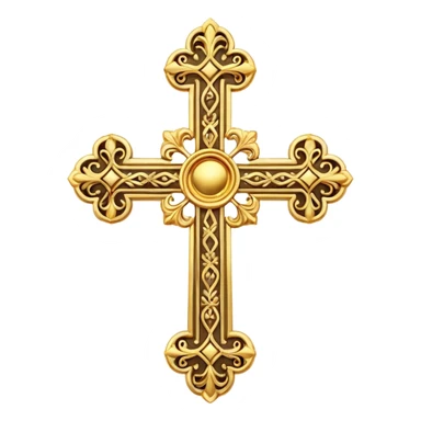 Eastern Orthodox cross. Transparent bakgrundl. sticker