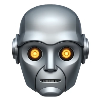 Bombmore - more robot than human.  mddle age man sticker