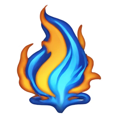 blue fire ios emoji sticker