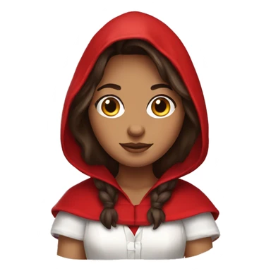little red riding hood brunette sticker
