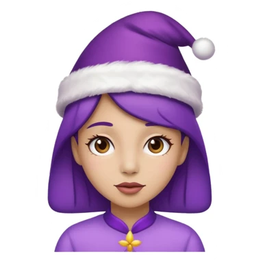 Purple butterfly,Christmas Hat sticker