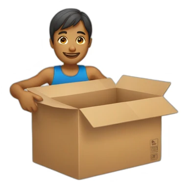 handling a box sticker