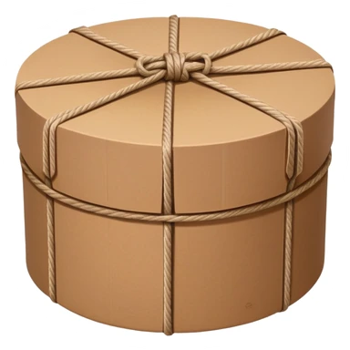 circular network with brown packages as nodes at intersections sticker