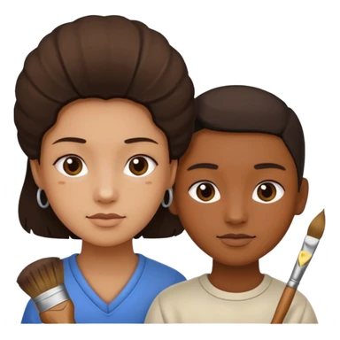 Restorers with Brushes,differnt types sticker