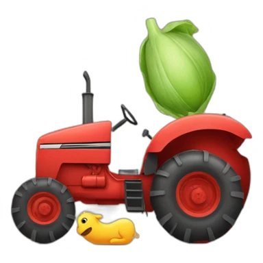 Tractor giving birth to a baby tractor sticker