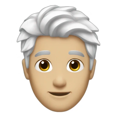 young gay white hair with great style sticker