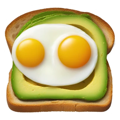 Avocado toast and egg sticker
