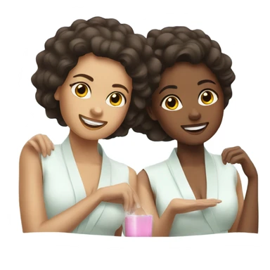 3 girls having a spa day sticker