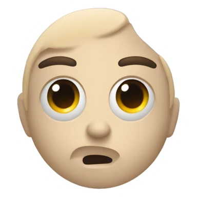 Design an emoji of a relaxed, dazed face with half-closed, bloodshot eyes, a subtle smile, the expression should convey a calm, dreamy 'stoner' vibe. sticker