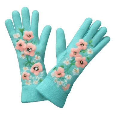 Beautiful floral finnish gloves sticker