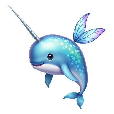 Narwhal butterfly sticker
