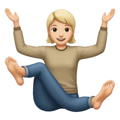 Sonriente con pies levantados sticker