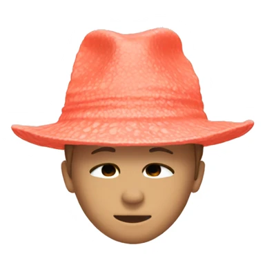 coral beach hat sticker