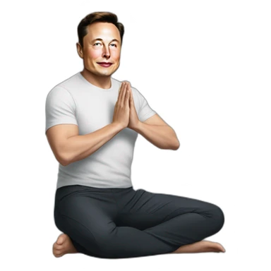 Elon Musk is namaste 🙏 pose sticker