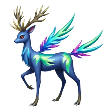 Shiny 4-legged Virizion-Xerneas-Amaura-Cobalion-fusion, full body sticker