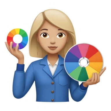 graphic designer , color wheel, photoshop icon sticker