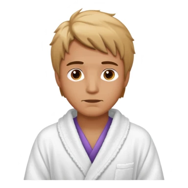  male with a bath robe sticker