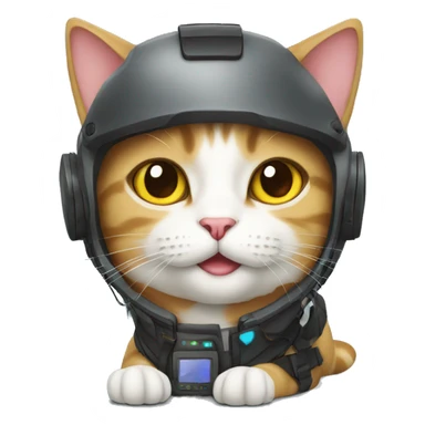 techie cat sticker