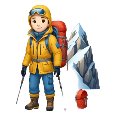 fullbody mountaineer sticker