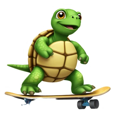 turtle on skateboard sticker