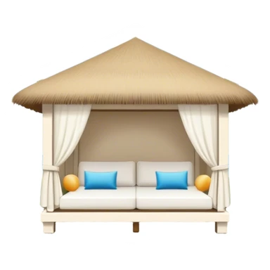 White, large poolside cabana sticker