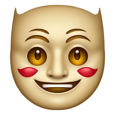 Sad face but happy mask sticker