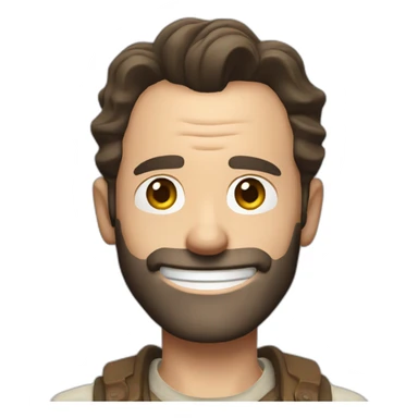 Rick grimes smiling sticker