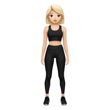 ceren siyah tayt ve siyah crop sticker