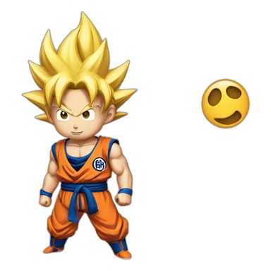 Goku emoji fâché sticker