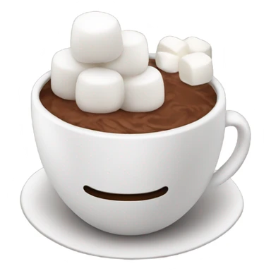 cocoa with marshmallow in cozy cup sticker