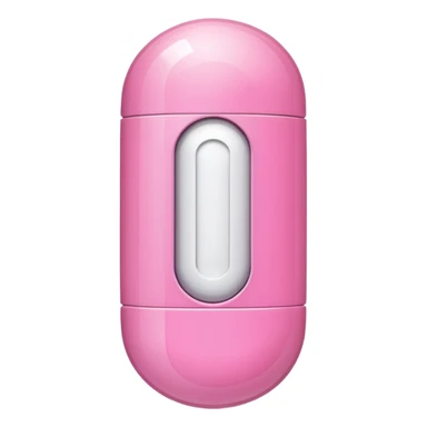 pink and white capsule sticker