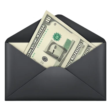 Salary enclosed in an envelope sticker